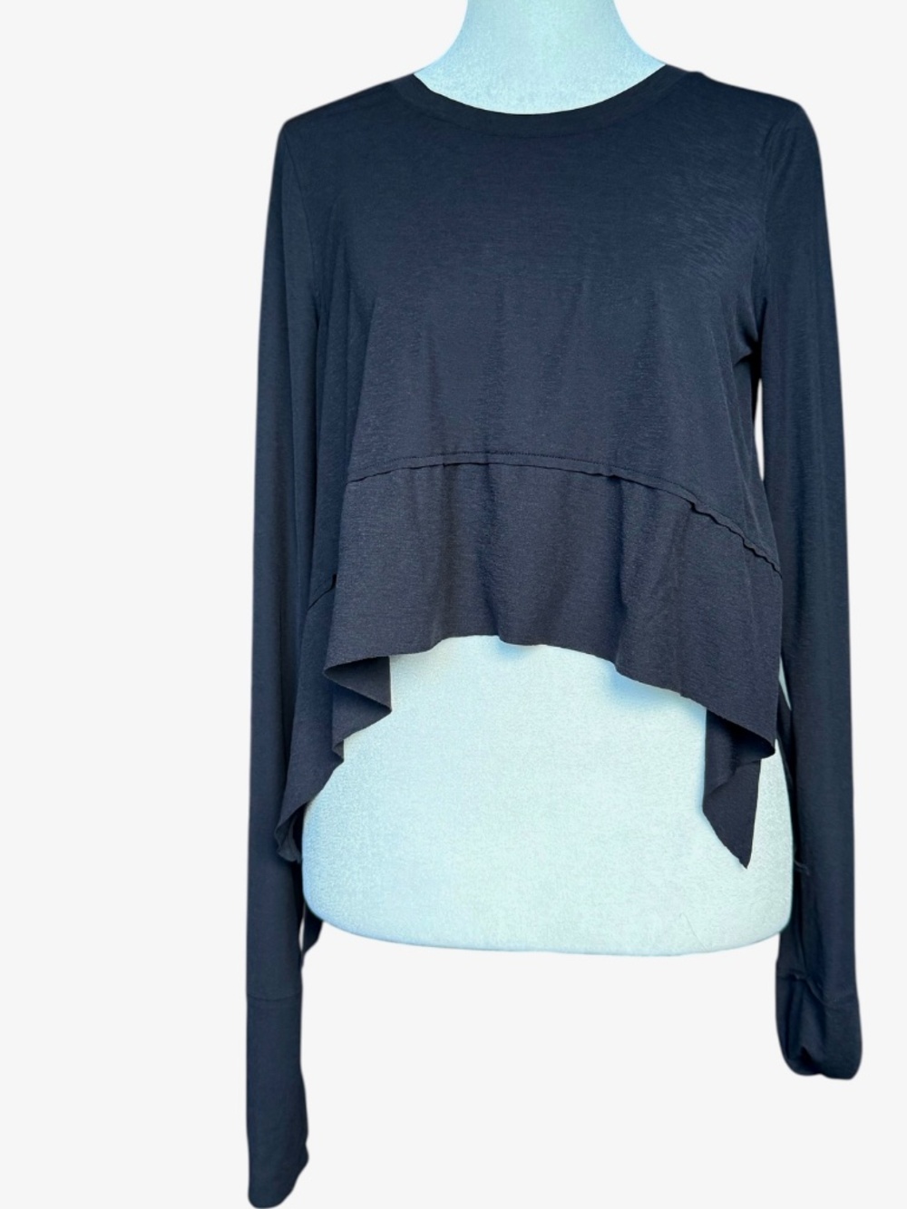 FP Movement Tempo UV Protection Long Sleeve Crop Workout Sweat-Wicking Tee Sz XS